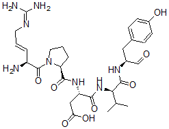 CAS 登录号：135680-82-9， (3S)-3-[[(2S)-1-[(E,2S)-2-氨基-5-(二氨基亚甲基氨基)戊-3-烯酰基]吡咯烷-2-羰基]氨基]-4-[[(2R)-1-[[(2S)-1-(4-羟基苯基)-3-氧代丙烷-2-基]氨基]-3-甲基-1-氧代丁烷-2-基]氨基]-4-氧代丁酸