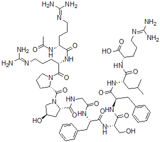 CAS 登录号：135705-19-0， 乙酰基-精氨酰-3-羟基脯氨酰-7-苯丙氨酰-8-亮氨酰-血管舒缓激肽