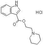 CAS 登录号：135938-17-9， 2-(1-哌啶基)乙基 1H-吲哚-3-羧酸酯盐酸盐(1:1)