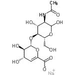 CAS 登录号：136098-07-2， 2-乙酰氨基-2-脱氧-4-O-(4-脱氧-alpha-L-苏式-己-4-烯吡喃糖基)-D-吡喃葡萄糖钠盐