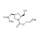 CAS#: 136140-32-4, Allyl (2S,4S)-4-(Acetylsulfanyl)-2-(Hydroxymethyl)-1-Pyrrolidinecarboxylate