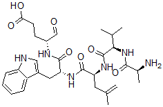 CAS 登录号：136553-73-6， (4R)-4-[[(2R)-2-[[(2S)-2-[[(2R)-2-[[(2S)-2-氨基丙烷酰基]氨基]-3-甲基丁酰基]氨基]-4-甲基戊-4-烯酰基]氨基]-3-(1H-吲哚-3-基)丙酰]氨基]-5-氧代戊酸