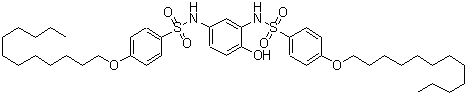 CAS 登录号：136582-09-7， N,N'-(4-羟基-1,3-亚苯基)二[4-(十二烷氧基)苯磺酰胺]