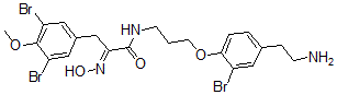 CAS 登录号：136685-30-8， (2E)-N-[3-[4-(2-氨基乙基)-2-溴苯氧基]丙基]-3-(3,5-二溴-4-甲氧基苯基)-2-羟基亚胺丙酰胺