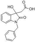 CAS 登录号：13672-23-6， 2,3-二氢-3-羟基-2-氧代-1-(苯基甲基)-1H-吲哚-3-乙酸