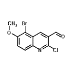 CAS#: 136812-26-5, 5-Bromo-2-Chloro-6-Methoxy-3-Quinolinecarbaldehyde