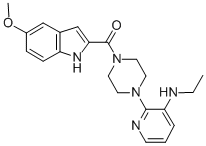 CAS#: 136816-75-6, [4-[3-(Ethylamino)-2-Pyridinyl]-1-Piperazinyl](5-Methoxy-1H-Indol-2-Yl)-Methanone