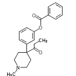 CAS 登录号：136832-82-1， 3-(1-甲基-4-丙酰基-4-哌啶基)苯基苯甲酸酯