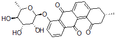 CAS 登录号：137109-49-0， (3S)-3-甲基-8-[(2S,3R,4R,5R,6S)-3,4,5-三羟基-6-甲基四氢吡喃-2-基]氧基-3,4-二氢-2H-苯并[a]蒽-1,7,12-三酮