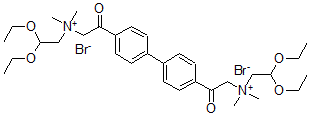 CAS 登录号：13717-24-3， alpha,alpha-二(二甲基铵乙醛二乙基缩醛)-4,4-二乙酰基联苯二溴化物