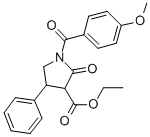 CAS 登录号：137427-81-7， 1-(4-甲氧基苯甲酰基)-2-氧代-4-苯基-3-吡咯烷羧酸乙酯