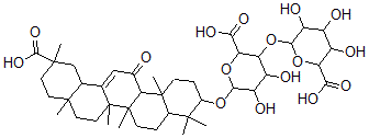 CAS 登录号：137476-70-1， 6-[(11-羧基-4,4,6a,6b,8a,11,14b-七甲基-14-氧代-2,3,4a,5,6,7,8,9,10,12,12a,14a-十二氢-1H-苉-3-基)氧基]-3-(6-羧基-3,4,5-三羟基四氢吡喃-2-基)氧基-4,5-二羟基四氢吡喃-2-羧酸