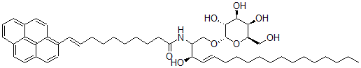 CAS 登录号：137593-41-0， (E)-N-[(E,3R)-3-羟基-1-[(2S,3R,4S,5R,6R)-3,4,5-三羟基-6-(羟基甲基)四氢吡喃-2-基]氧基十八碳-4-烯-2-基]-10-芘-1-基癸-9-烯酰胺