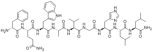 CAS#: 137734-88-4, 1-De(5-oxo-L-proline)-2-de-L-valine-3-D-phenylalanine-10-L-leucine-11-L-leucinamide-Ranatensin