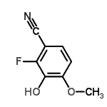 CAS#: 137747-50-3, 2-Fluoro-3-Hydroxy-4-Methoxybenzonitrile