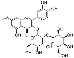 CAS#: 137830-19-4, 3-[(2S,3R,4R,5S,6R)-4,5-Dihydroxy-6-(Hydroxymethyl)-3-[(2S,3S,4S,5S,6R)-3,4,5-Trihydroxy-6-(Hydroxymethyl)Oxan-2-Yl]Oxyoxan-2-Yl]Oxy-2-(3,4-Dihydroxyphenyl)-5-Hydroxy-7-Methoxychromen-4-One