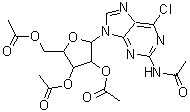 CAS 登录号：137896-02-7， N-乙酰基-6-氯-9-(2,3,5-三-O-乙酰基呋喃戊糖基)-9H-嘌呤-2-胺