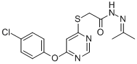 CAS#: 137927-79-8, 2-[6-(4-Chlorophenoxy)Pyrimidin-4-Yl]Sulfanyl-N-(Propan-2-Ylideneamino)Acetamide