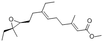 CAS 登录号：13804-51-8， (2E,6E)-7-乙基-9-(3-乙基-3-甲基-环氧乙烷-2-基)-3-甲基-壬-2,6-二烯酸甲酯