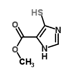 CAS 登录号：138428-69-0， 甲基4-硫基-1H-咪唑-5-羧酸酯
