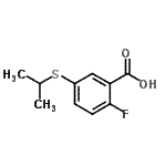 CAS 登录号：138736-66-0， 2-氟-5-异丙基硫基-苯甲酸