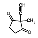 CAS 登录号：138768-00-0， 2-乙炔基-2-甲基-1,3-环戊烷二酮
