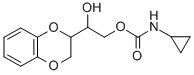 CAS 登录号：13887-61-1， 1-(1,4-苯并二恶烷-2-基)-1,2-乙二醇 2-环丙基氨基甲酸酯