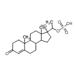 CAS 登录号：138949-80-1， 17-羟基-3-氧代孕甾-4-烯-20-基氢硫酸盐