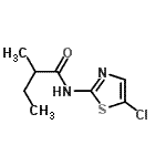 CAS 登录号：13915-76-9， N-(5-氯-1,3-噻唑-2-基)-2-甲基丁烷酰胺