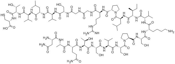 CAS 登录号：139227-42-2， L-天冬氨酰胺酰-L-丙氨酰-L-谷氨酰胺酰-L-苏氨酰-L-丝氨酰-L-缬氨酰-L-丝氨酰-L-脯氨酰-L-丝氨酰-L-赖氨酰-L-缬氨酰-L-异亮氨酰-L-亮氨酰-L-脯氨酰-L-精氨酰甘氨酰甘氨酰-L-丝氨酰-L-缬氨酰-L-亮氨酰-L-缬氨酰-L-苏氨酰-L-半胱氨酸