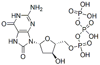 CAS 登录号：139307-94-1， [(2R,3S,5R)-5-(2-氨基-6,8-二氧代-3,7-二氢嘌呤-9-基)-3-羟基四氢呋喃-2-基]甲基(羟基-膦酰氧基磷酰)磷酸氢酯