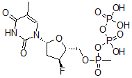 CAS 登录号：139459-42-0， [[(2R,3S,5R)-3-氟-5-(5-甲基-2,4-二氧代嘧啶-1-基)四氢呋喃-2-基]甲氧基-甲基磷酰]膦酰氢磷酸酯