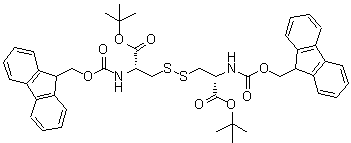 CAS 登录号：139592-37-3， 二(2-甲基-2-丙基) N,N'-二[(9H-芴-9-基甲氧基)羰基]-L-半胱氨酰锡酸酯