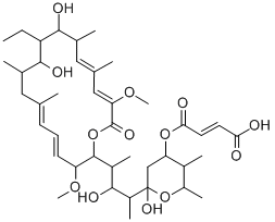 CAS 登录号：139595-03-2， (E)-4-[2-[4-[(4E,6E,14E,16Z)-11-乙基-10,12-二羟基-3,17-二甲氧基-7,9,13,15-四甲基-18-氧代-1-氧杂环十八碳-4,6,14,16-四烯-2-基]-3-羟基戊烷-2-基]-2-羟基-5,6-二甲基四氢吡喃-4-基]氧基-4-氧代丁-2-烯酸
