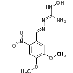 CAS 登录号：139613-38-0， (2E)-2-(4,5-二甲氧基-2-硝基苄基亚基)-N-羟基肼甲脒