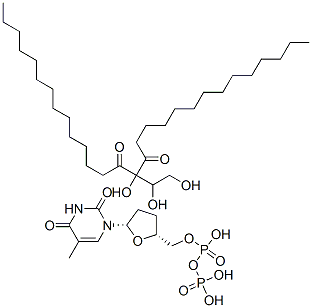 CAS 登录号：139701-76-1， [2-月桂酰氧基-3-[羟基-[羟基-[[5-(5-甲基-2,4-二氧代嘧啶-1-基)四氢呋喃-2-基]甲氧基]磷酰]氧基磷酰]氧基丙基]月桂酸酯