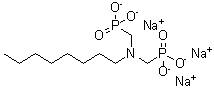 CAS 登录号：13973-44-9， P,P'-[(辛基亚胺)二(亚甲基)]二-膦酸酯钠盐(1:3)