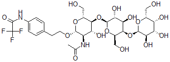 CAS#: 139886-73-0, N-[4-[2-[(2R,3R,4R,5S,6R)-3-Acetamido-5-[(2S,3R,4R,5R,6R)-3,4-Dihydroxy-6-(Hydroxymethyl)-5-[(2R,3R,4S,5R,6R)-3,4,5-Trihydroxy-6-(Hydroxymethyl)Oxan-2-Yl]Oxyoxan-2-Yl]Oxy-4-Hydroxy-6-(Hydroxymethyl)Oxan-2-Yl]Oxyethyl]Phenyl]-2,2,2-Trifluoroacetamide