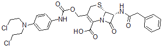 CAS#: 139914-00-4, (6R,7R)-3-[[4-[Bis(2-Chloroethyl)Amino]Phenyl]Carbamoyloxymethyl]-8-Oxo-7-[(2-Phenylacetyl)Amino]-5-Thia-1-Azabicyclo[4.2.0]Oct-2-Ene-2-Carboxylic Acid