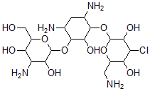 CAS#: 139978-80-6, 4-Amino-2-[4,6-Diamino-3-[6-(Aminomethyl)-4-Chloro-3,5-Dihydroxyoxan-2-Yl]Oxy-2-Hydroxycyclohexyl]Oxy-6-(Hydroxymethyl)Oxane-3,5-Diol