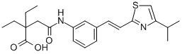 CAS 登录号：140646-80-6， 2,2-二乙基-4-氧代-4-[[3-[(E)-2-(4-丙-2-基-1,3-噻唑-2-基)乙烯基]苯基]氨基]丁酸