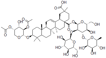 CAS 登录号：141039-75-0， 异叶梁王茶甙III