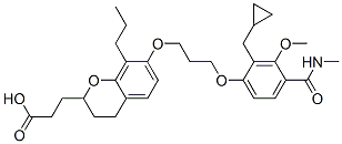 CAS#: 141059-52-1, 3-[7-[3-[2-(Cyclopropylmethyl)-3-Methoxy-4-(Methylcarbamoyl)Phenoxy]Propoxy]-8-Propylchroman-2-Yl]Propanoic Acid