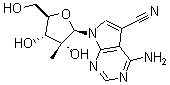 CAS#: 141232-24-8, 4-Amino-7-(2-C-Methyl-beta-D-Ribofuranosyl)-7H-Pyrrolo[2,3-d]Pyrimidine-5-Carbonitrile