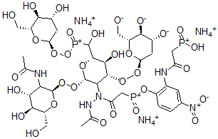 CAS 登录号：141334-39-6， 4-硝基苯基四(2-乙酰氨基-2-脱氧-D-吡喃葡萄糖基)三磷酸酯三铵盐