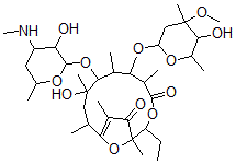 CAS#: 141340-34-3, 2-Ethyl-9-Hydroxy-6-(5-Hydroxy-4-Methoxy-4,6-Dimethyloxan-2-Yl)Oxy-8-(3-Hydroxy-6-Methyl-4-Methylaminooxan-2-Yl)Oxy-1,5,7,9,11,13-Hexamethyl-3,15-Dioxabicyclo[10.2.1]Pentadec-12-Ene-4,14-Dione