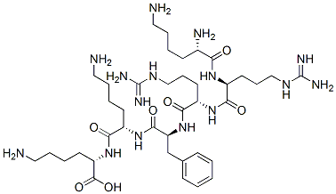 CAS 登录号：141363-42-0， 赖氨酰-精氨酰-精氨酰-苯丙氨酰-赖氨酰-赖氨酸