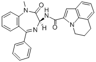 CAS#: 141374-81-4, (-)-N-((S)-2,3-Dihydro-1-Methyl-2-Oxo-5-Phenyl-1H-1,4-Benzodiazepin-3-Yl)-5,6-Dihydro-4H-Pyrrolo(3,2,1-ij)Quinoline-2-Carboxamide