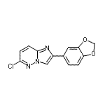 CAS 登录号：141409-08-7， 2-(1,3-苯并二氧戊环-5-基)-6-氯咪唑并[1,2-b]哒嗪