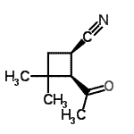 CAS 登录号：141422-99-3， (1R,2R)-2-乙酰基-3,3-二甲基环丁烷甲腈